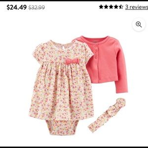 Gerber baby girl 3pc set